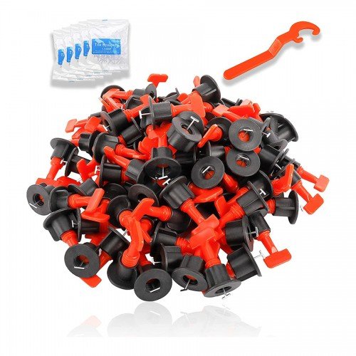  Tile Leveling System,1/16 Inch Tile Spacers with Wrenches, Reusable Floor and Wall Tile Leveling Kit 50PCS